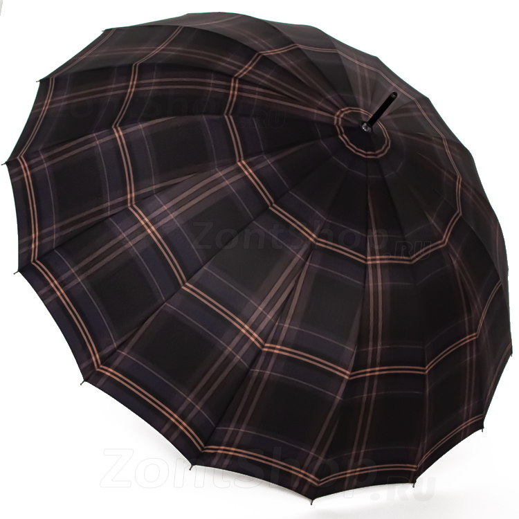 Большой зонт трость Ame Yoke L70-СH (05) Черный в полоску