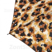 Зонт женский легкий мини Fulton L501 4023 Леопард с блестками