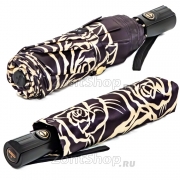 Зонт Три Слона L-3880 (A) 18773 Розы Графика черный (сатин)