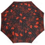 Зонт женский DOPPLER 74665-GFGR-03 (15787) Маки Коричневый (cатин)