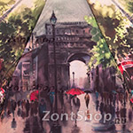 Зонт женский Zest 24755 61 Париж зеленый