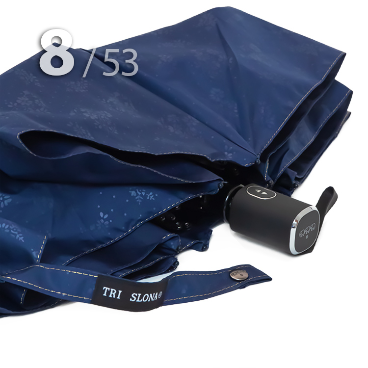 Зонт Три Слона L-4806 (F) 17906 Цветы Синий, компактный