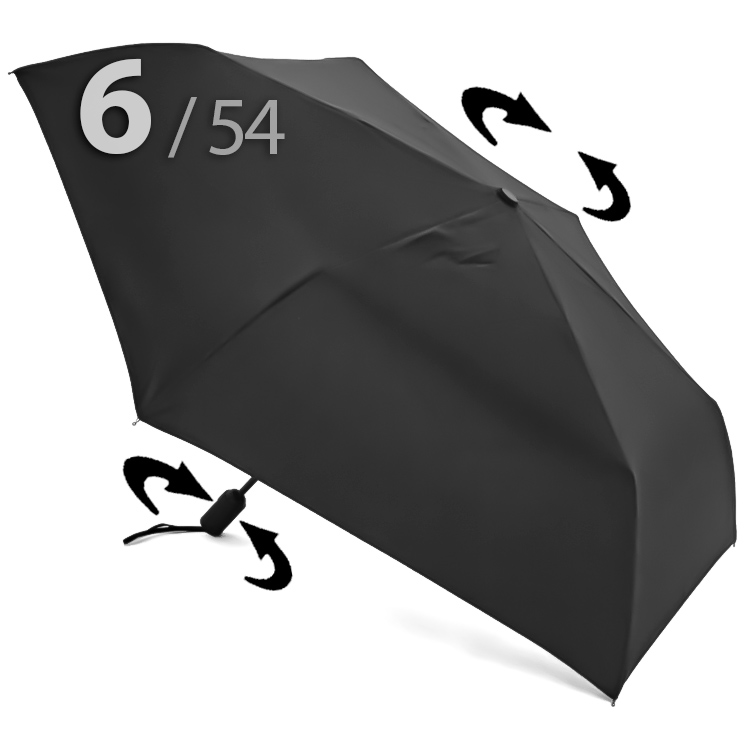 Зонт Ame Yoke OK54-R (01) Черный (M)