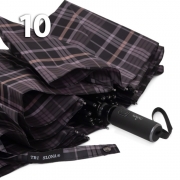 Зонт Три Слона M-6155 (17881) Клетка Черный, семейный с увеличенным куполом