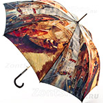 Зонт трость женский Zest 21664 7788 Великолепие венецианских пейзажей (сатин)