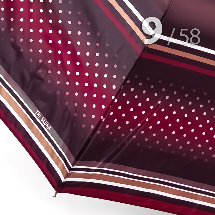 Зонт Три Слона L-3994 (A) 17998 Горох Полоска Бордовый