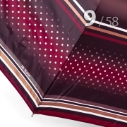 Зонт Три Слона L-3994 (A) 17998 Горох Полоска Бордовый