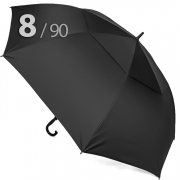 Зонт трость Ame Yoke L90-STORM (01) Черный,  очень большой купол, воздушный клапан, чехол на лямке