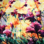 Зонт женский плоский Три слона 835 1773 Желтые цветы (полный автомат) сатин