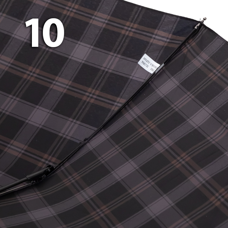 Зонт Три Слона M-6155 (17887) Клетка Черный, семейный с увеличенным куполом