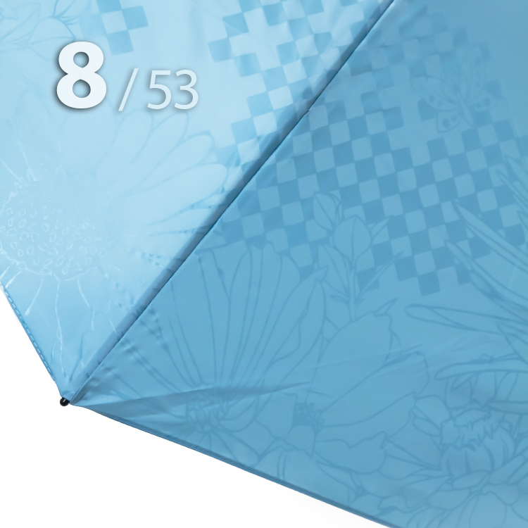 Зонт Три Слона L-4898 (C) 17909 Цветы Графика Голубой, компактный облегченный