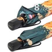 Зонт Три Слона L-3825 (Q26) 18849 Цветы зеленый (сатин)