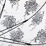 Зонт трость женский прозрачный Fulton L042 2838 Кружевное соцветие