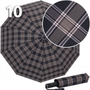 Зонт Три Слона M-6155 (17889) Клетка Черный, семейный с увеличенным куполом