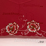 Зонт женский Три Слона 180 вышивка в сумке 3650 Бордо