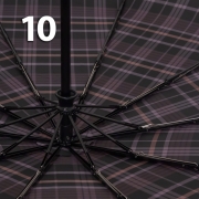 Зонт Три Слона M-6155 (17881) Клетка Черный, семейный с увеличенным куполом