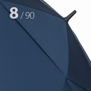 Зонт трость Ame Yoke L90-STORM (02) Синий,  очень большой купол, воздушный клапан, чехол на лямке