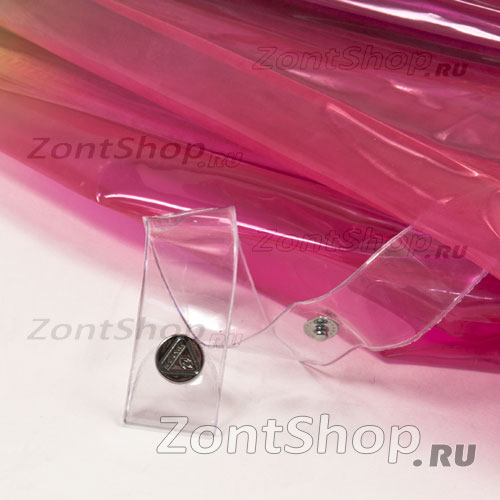 Зонт трость женский прозрачный Fulton L042 2427 Розовый