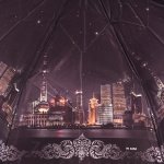Зонт женский Три Слона L3884 13752 Ночная жизнь мегаполиса (сатин)