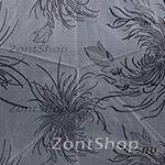 Зонт женский Три Слона 122 Жаккард 1813 Серый Цветы