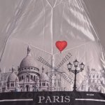 Зонт женский Три Слона L3832 15490 Романтика путешествий Париж (сатин)