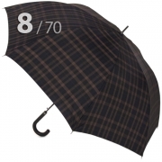 Зонт трость Три Слона M2182 (L) 11460 Клетка (гладкая ручка)