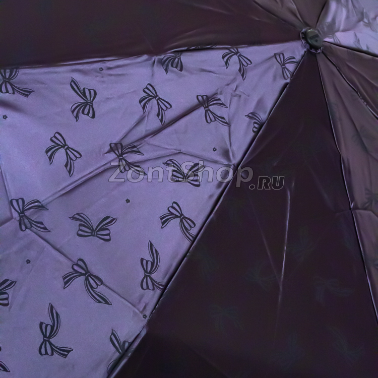 Зонт Три Слона L-3880 (A) 18775 Бантики черный (сатин)