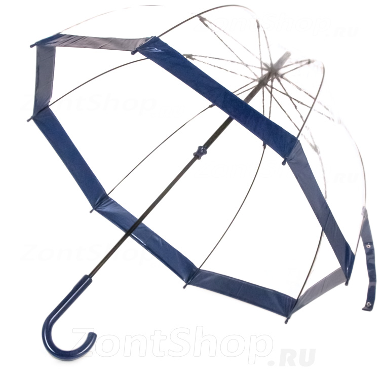 Зонт трость женский прозрачный Fulton L041 033 Синий