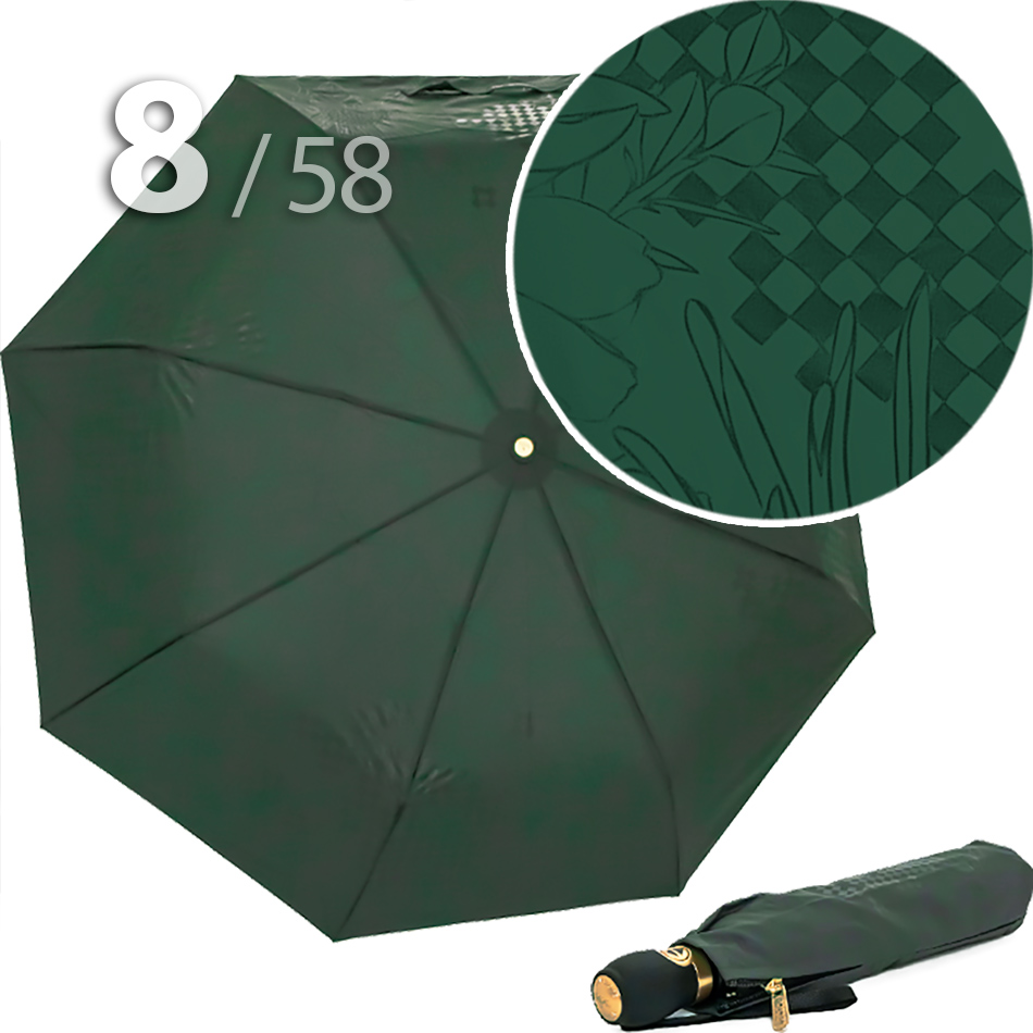 Зонт Три Слона L-3898 (C) 18372 Цветы Графика Зеленый