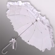 Зонт трость женский Zest 21582 5373 Свадебный с рюши (для невесты)