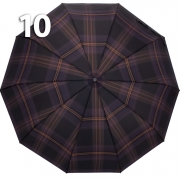 Зонт Три Слона M-6155 (17882) Клетка Черный, семейный с увеличенным куполом