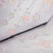 Зонт женский Diniya 103 (17177) Цветы кошки Бордовый (сатин)