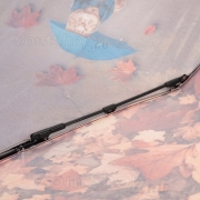 Зонт Diniya 177 (17668) Кот под зонтом Коричневый (сатин)