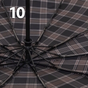 Зонт Три Слона M-6155 (17889) Клетка Черный, семейный с увеличенным куполом