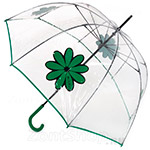 Зонт трость женский H.DUE.O H425 11515 (3) Яркий цветок зеленый