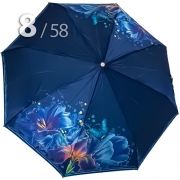 Зонт Три Слона L-3825 (Q26) 18845 Цветы синий (сатин)