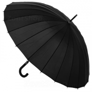 Зонт трость мужской Amico 7113 Черный 24 спицы, ручка крюк