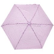 Плоский дорожный зонтик Три Слона L-1353 (17921) Клетка Розовый