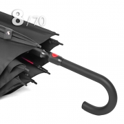 Зонт трость Ame Yoke L70-8S (01) Черный (усиленный, при ветре не выворачивается)