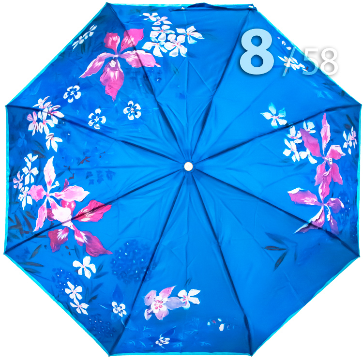 Зонт Три Слона L-3825 (R) 18532 Голубые ирисы (сатин)