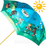Зонтик детский пляжный от солнца Derby Zanosch 408602 (UV_protect-80, двойной купол) в чехле