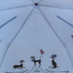 Зонт женский Три Слона 040 (B) 12692 Кошки в Париже Голубой
