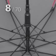 Зонт трость Ame Yoke L70-8S (03) Серый (усиленный, при ветре не выворачивается)