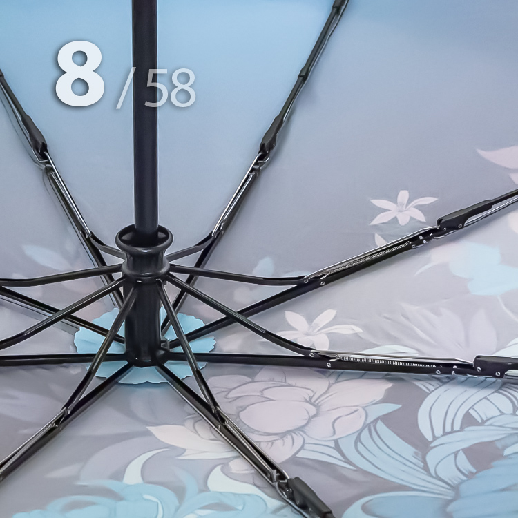 Зонт Три Слона L-3825 (N) 18525 Голубые хризантемы (сатин)