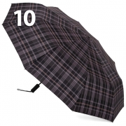 Зонт Три Слона M-6155 (17881) Клетка Черный, семейный с увеличенным куполом
