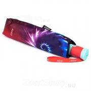 Зонт женский Amico 7114 16106 Радуга Пестрый (красно-голубая ручка) сатин