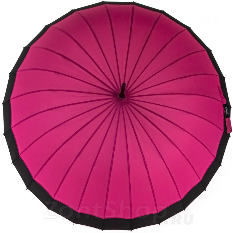 Зонт трость Chaju 608287J 15628 Цветы, узор Розовый (проявляющийся в дождь рисунок)