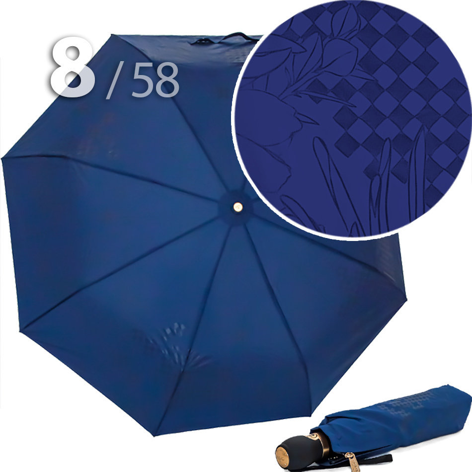 Зонт Три Слона L-3898 (C) 18371 Цветы Графика Синий