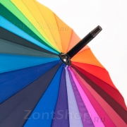 Зонт трость Diniya (17068) Радуга сиреневый чехол (24 цвета)