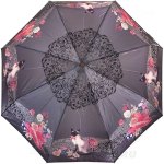 Зонт женский Три Слона 141 (G) 12204 Сиамский кот в цветах (сатин)
